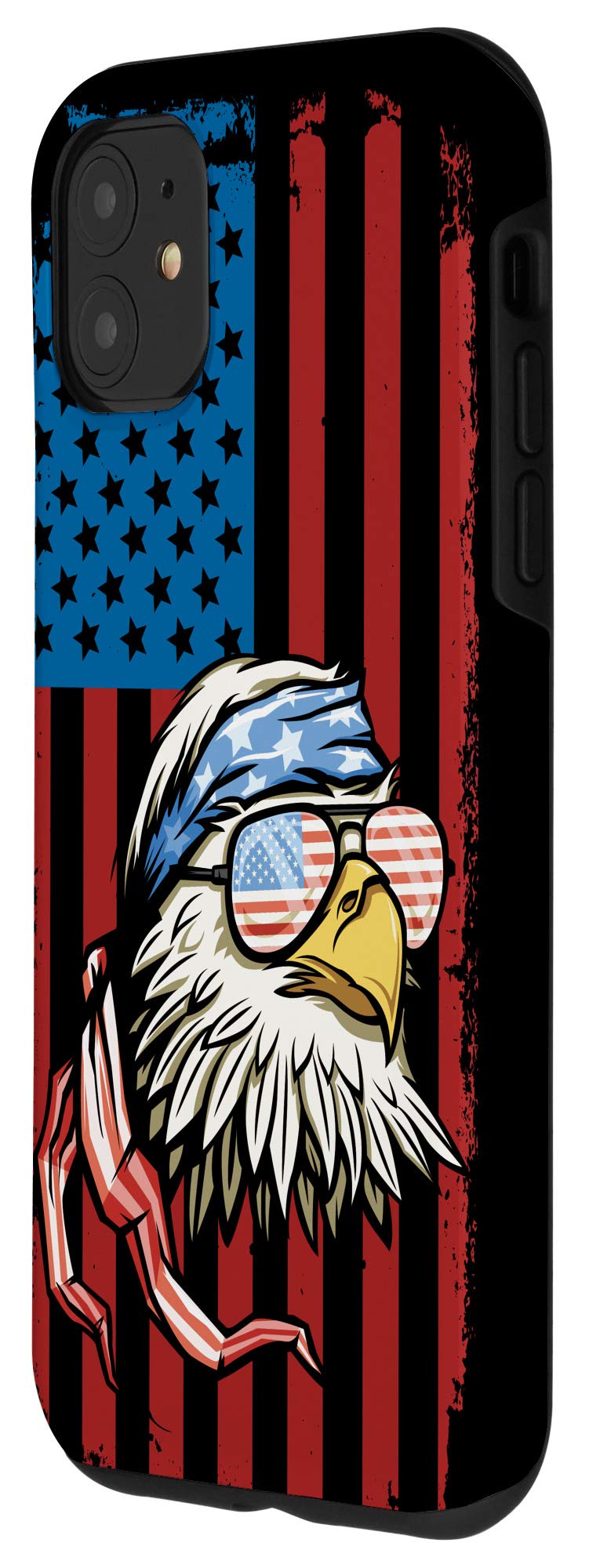 Patriotic iPhone 11 Case with Bald Eagle & American Flag Design - Perfect Gift for Independence Day, Veterans Day & Patriotic Events