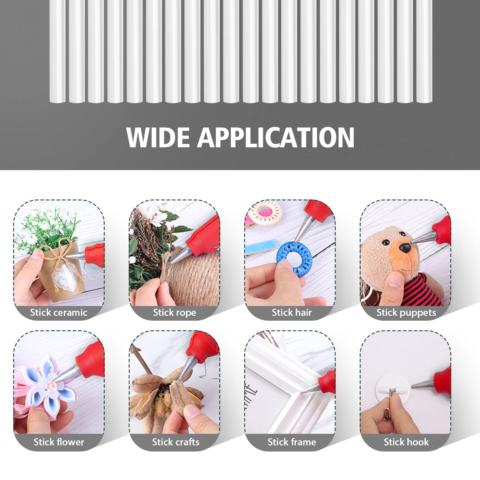 LIVOWALNY Mini Hot Glue Gun Sticks - 20 Pack 5.9