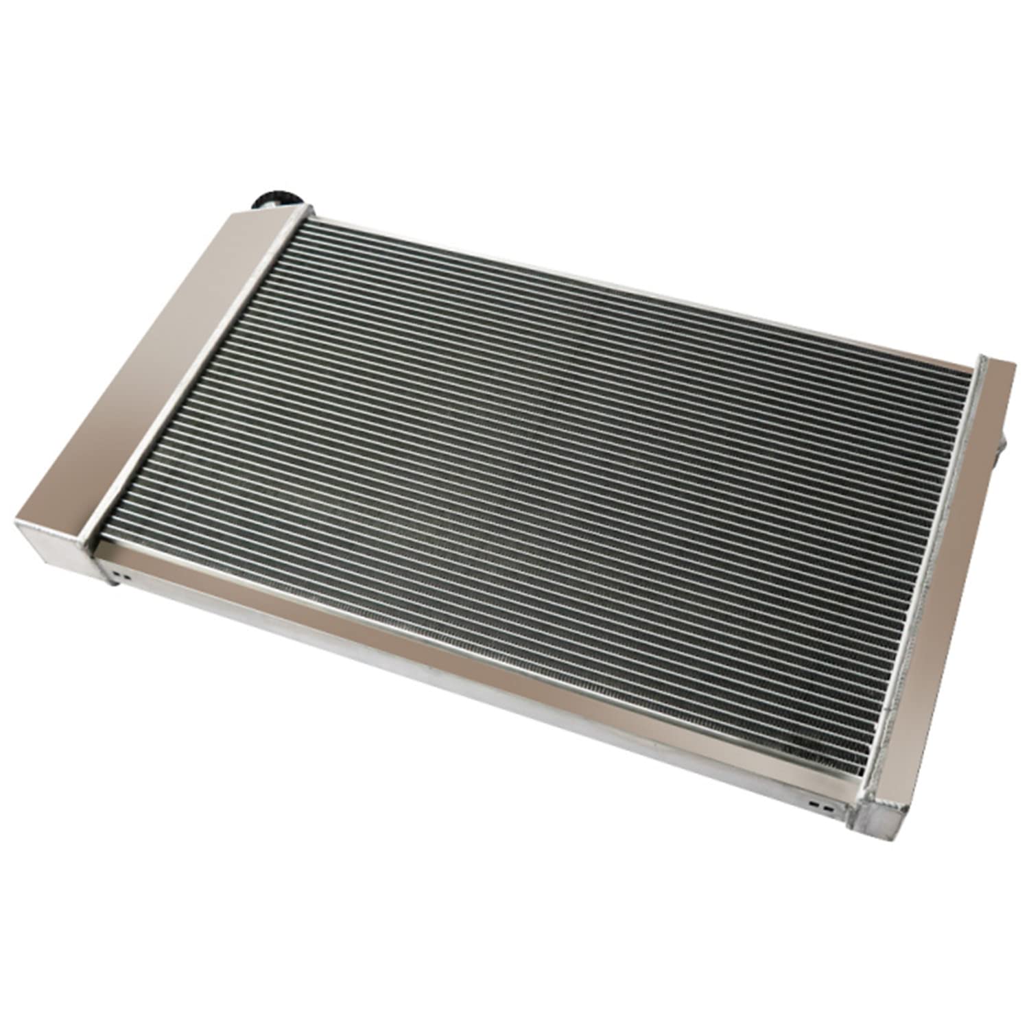 High Performance 3 Row Aluminum Radiator for 1971-1990 Chevy Chevelle Impala C/K/G Series (C10 C20 C30 K10 K20 K30 G10 G20 G30) & GMC/Buick Pontiac - Includes Fan Shroud & Relay - Perfect for Pickup Trucks and Surburban SUVs - Heavy Duty Cooling Solution for Hot Weather & Towing