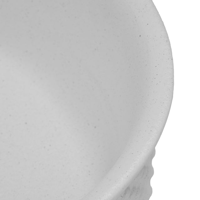500mm Above Counter Diamond Embossed Bathroom Sink - Matte White Textured Surface for Modern Vanity & Luxury Home Decor