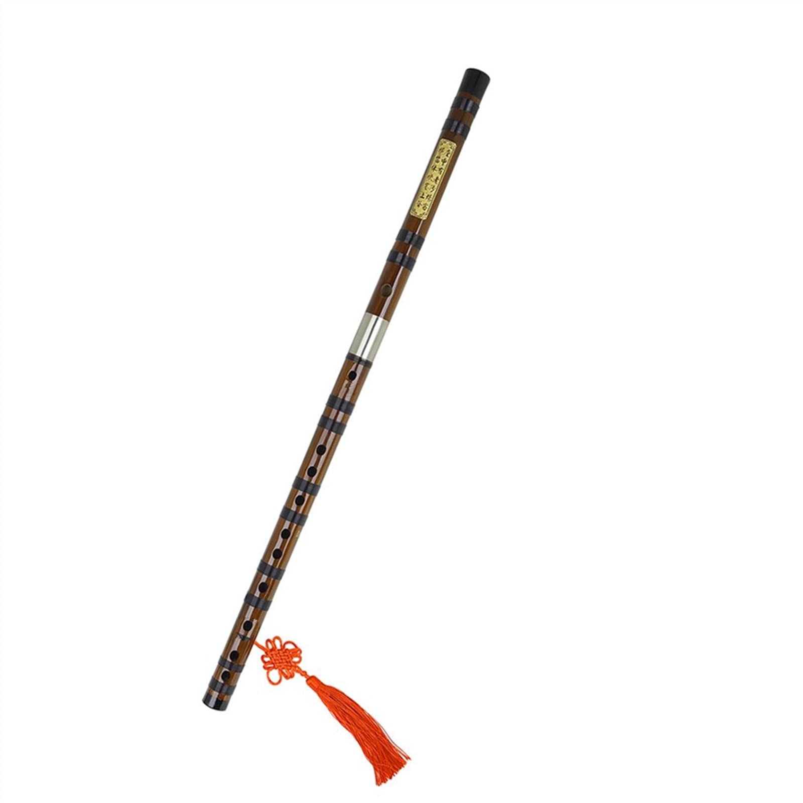 Premium Bamboo Flute - Traditional Chinese Dizi Wind Instrument in D Key (CDEFG) with Case - Perfect for Beginners, Meditation & Cultural Performances