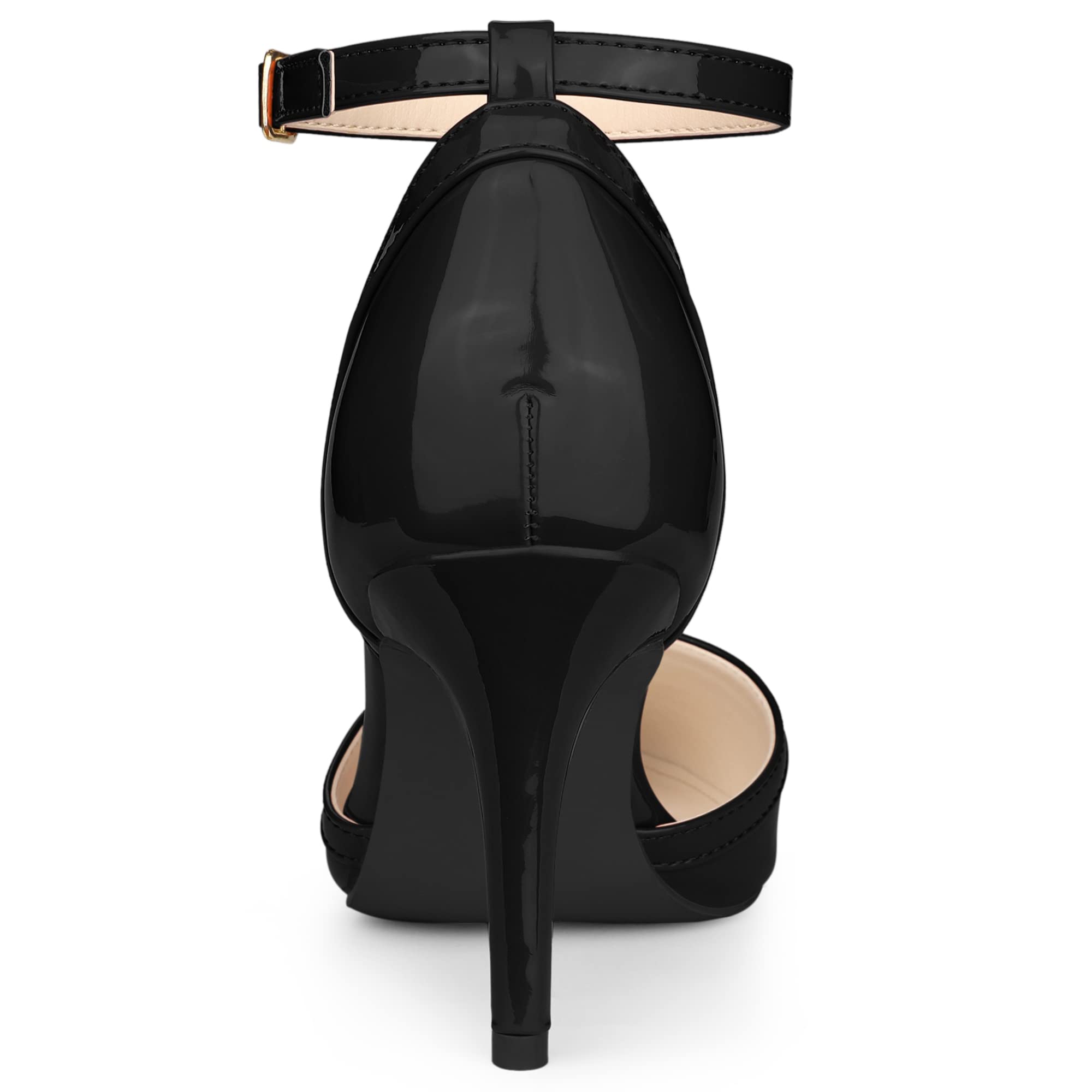 Allegra K Women's Pointy Toe Ankle Strap Stiletto Heel Pumps - Sexy High Heels for Party, Wedding & Evening Dress | Comfortable Dress Shoes for Women