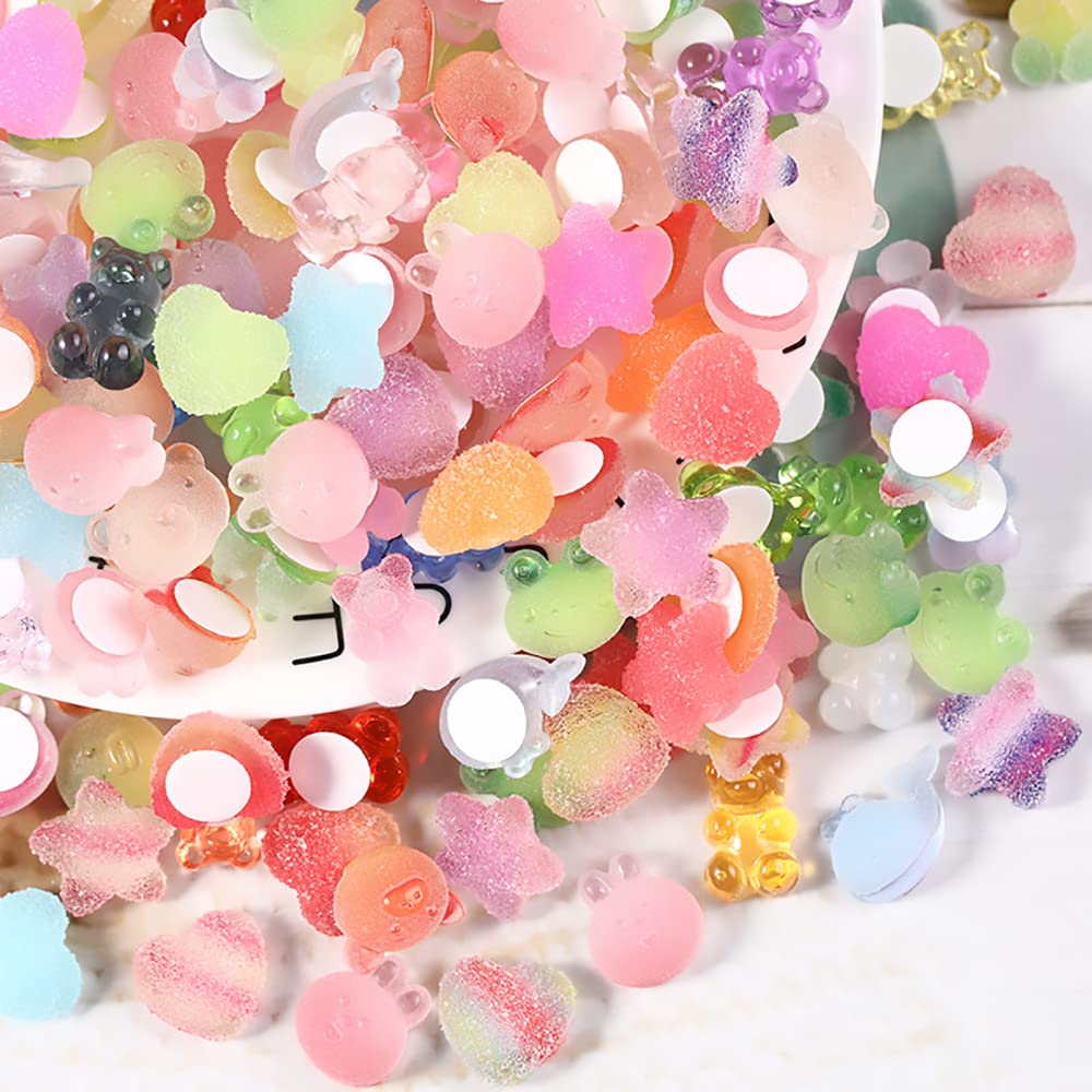DIYOMR 100Pcs 3D Clear Resin Stickers for Big Belly Cups & Mugs - No Residue Removable Self-Adhesive Decals, Mixed Shapes for DIY Crafts, Photo Albums, Hair Accessories, Laptop & Home Decor - Perfect for Personalizing Tumblers, Scrapbooking & Gift Wrapping