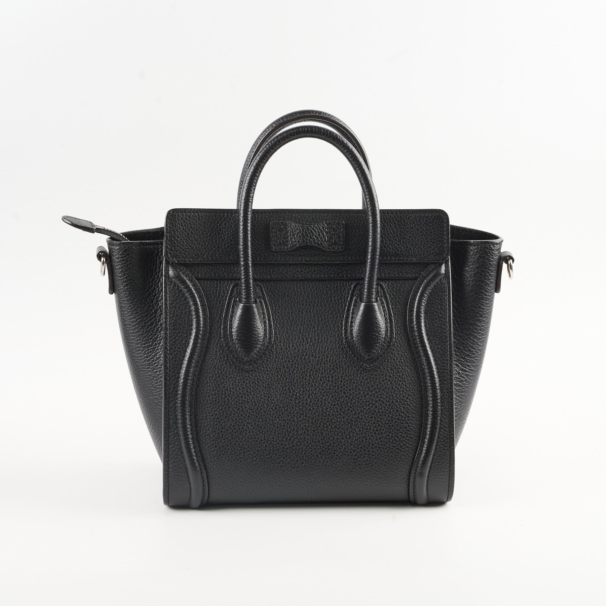 Celine Luggage Nano Black Leather Handbag - Stylish Crossbody Purse for Women | Perfect for Work, Travel & Everyday Use