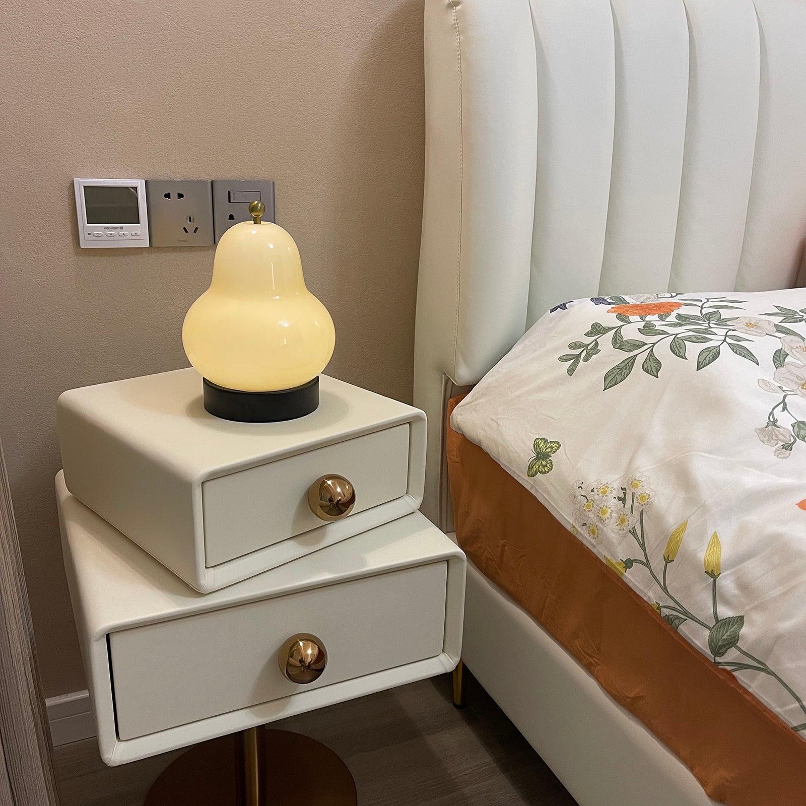 Pear Rechargeable LED Table Lamp with Built-in Battery - Perfect for Bedroom, Office, and Night Reading
