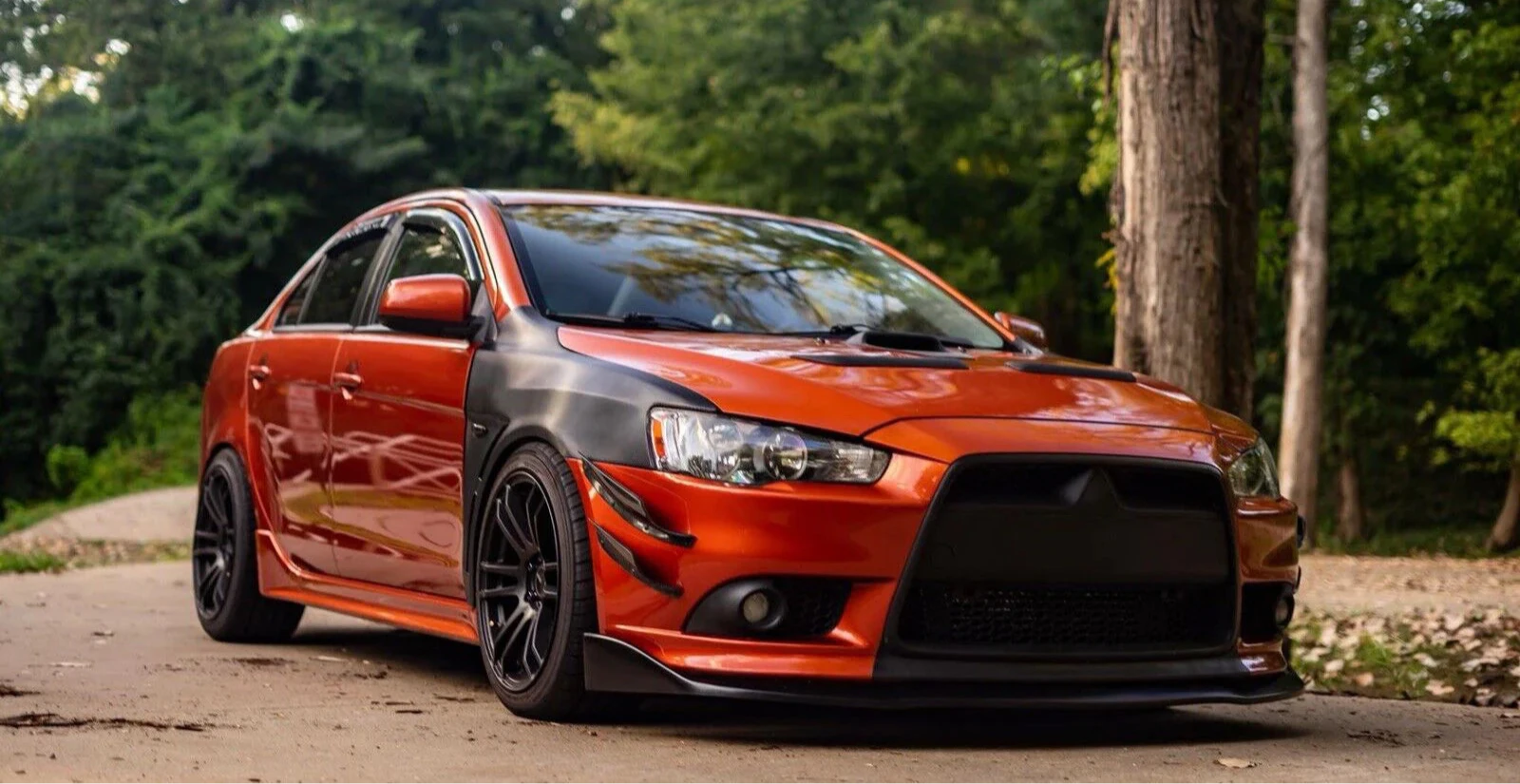 CS Style Front Lip for 2009-2015 Mitsubishi Lancer Ralliart & 2012-2015 Lancer GT/GTS - Aggressive Aero Upgrade for Street Racing & Car Shows