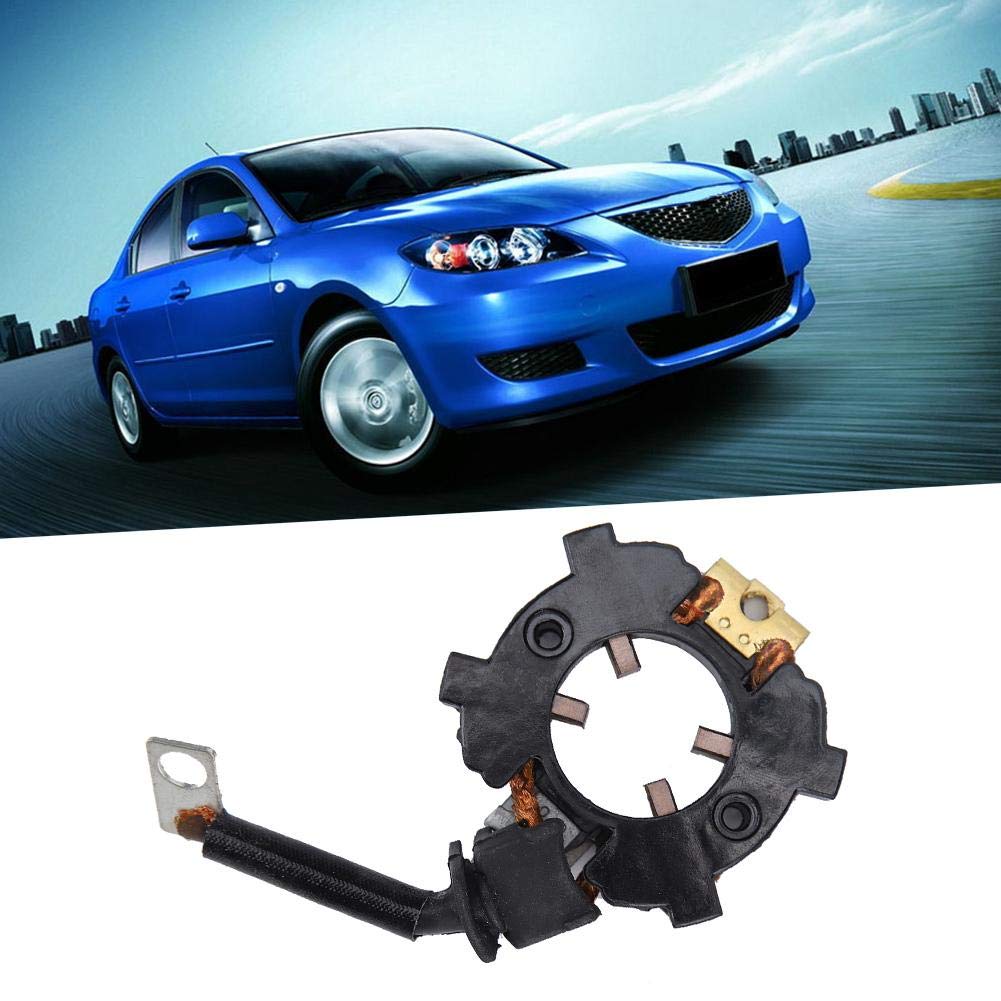 Qiilu Starter Carbon Brushes Holder - Metal+ABS Replacement Part for Car Starters | Durable Motor Brush Assembly for Automotive Repair & DIY Projects