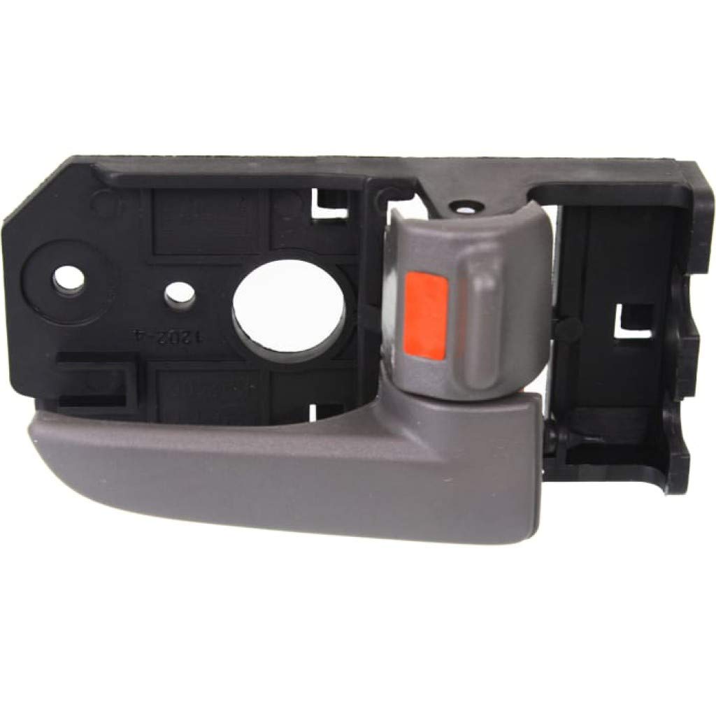 2004-2009 Kia Spectra Interior Door Handle Replacement - Front or Rear Passenger Side Gray with Door Lock Button | Compatible with 2004 2005 2006 2007 2008 2009 Kia Spectra Models | Perfect for Car Door Repair & Maintenance