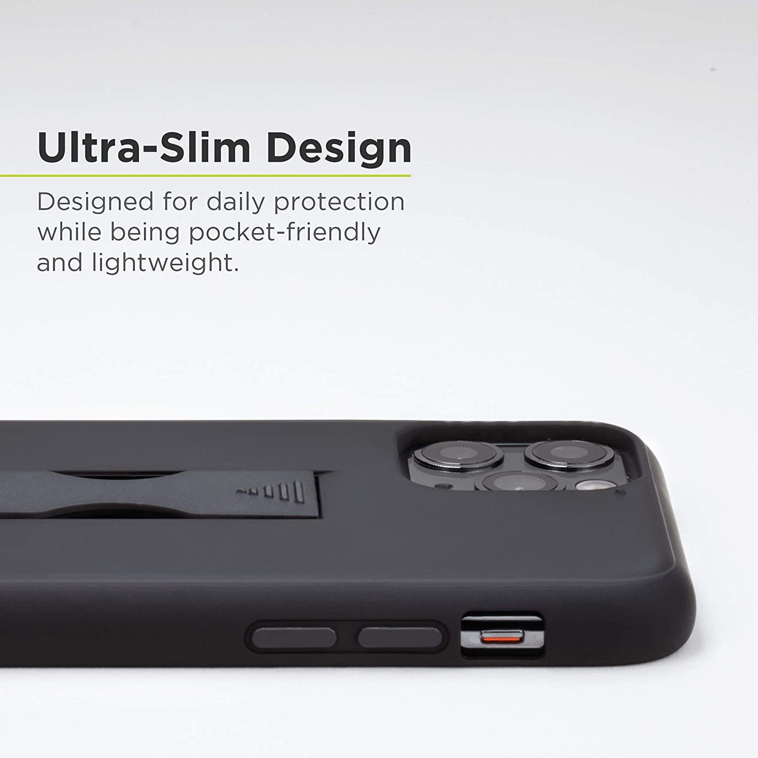 PureGear Slim Stik with Built-in Kickstand for Apple iPhone 11 Pro Max - Ultra Slim Phone Stand, Black - Perfect for Desk, Car, Travel & Hands-Free Viewing