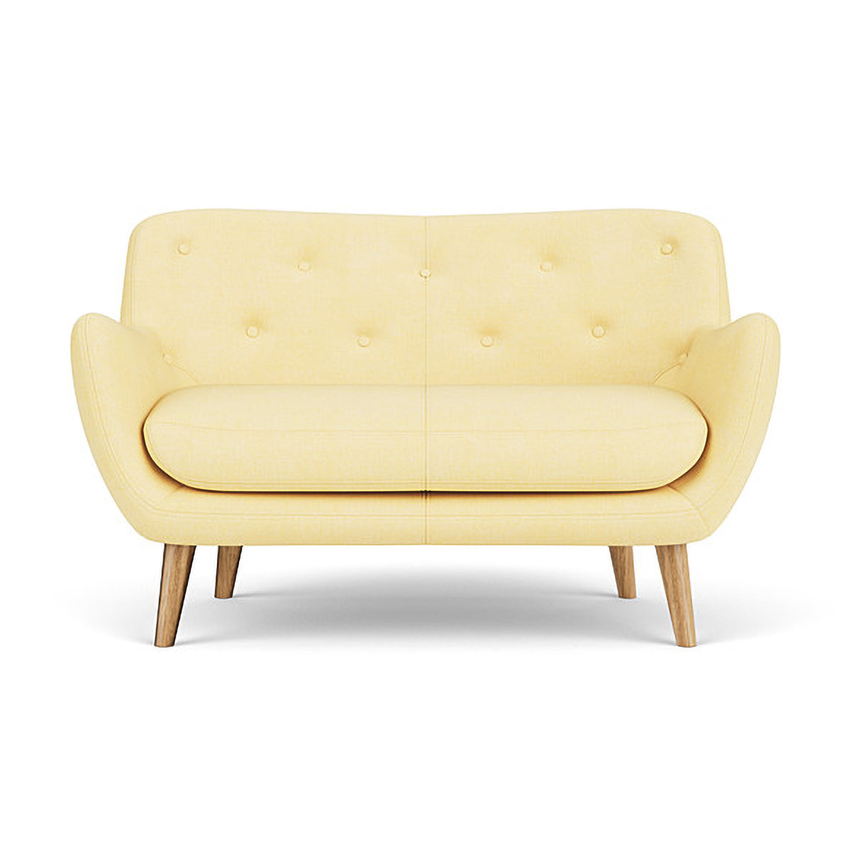 Herman Fabric 2 Seater Sofa - Modern Living Room Couch for Small Spaces, Apartment & Home Decor - Comfortable Loveseat with Soft Upholstery for Relaxing, Entertaining & Cozy Lounging