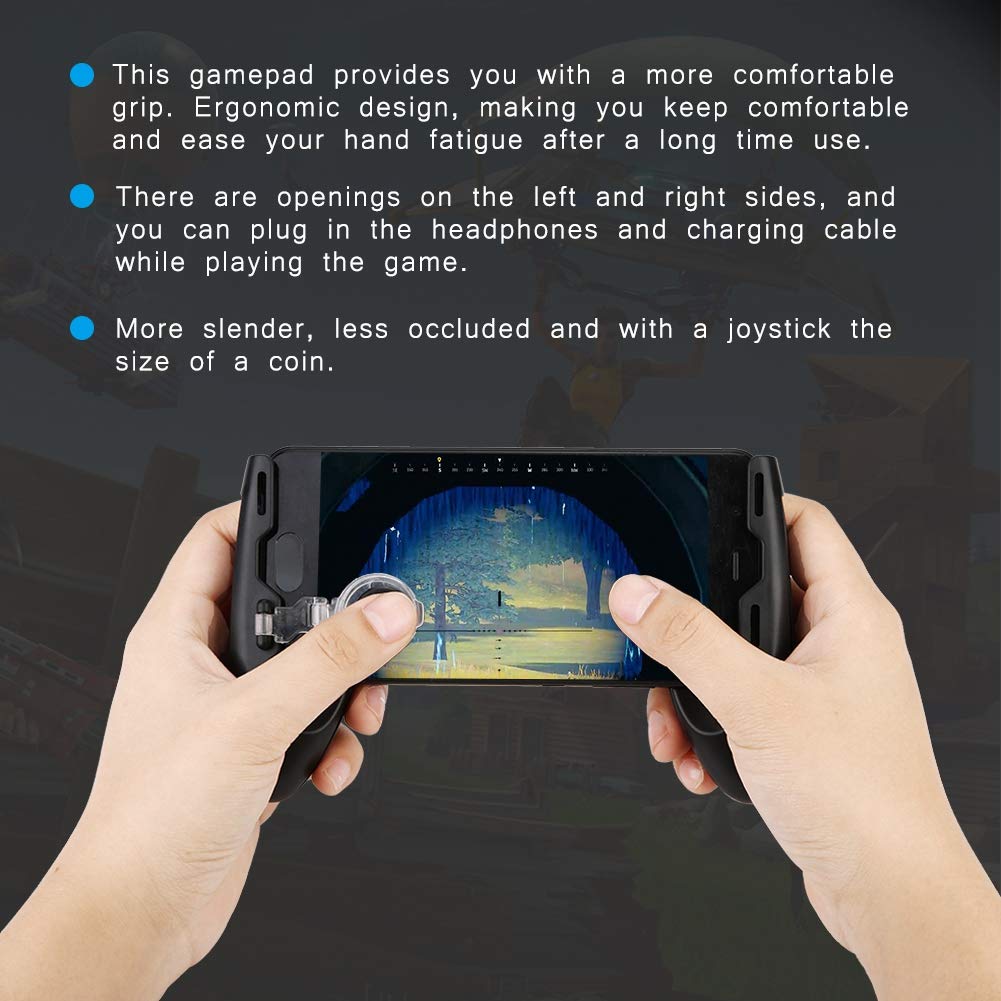 Dilwe 3 in 1 Portable Universal Mobile Phone Gamepad Holder - Telescopic Controller for 4.5-6.5 Inch Smartphones | Perfect for Gaming, Streaming & Travel
