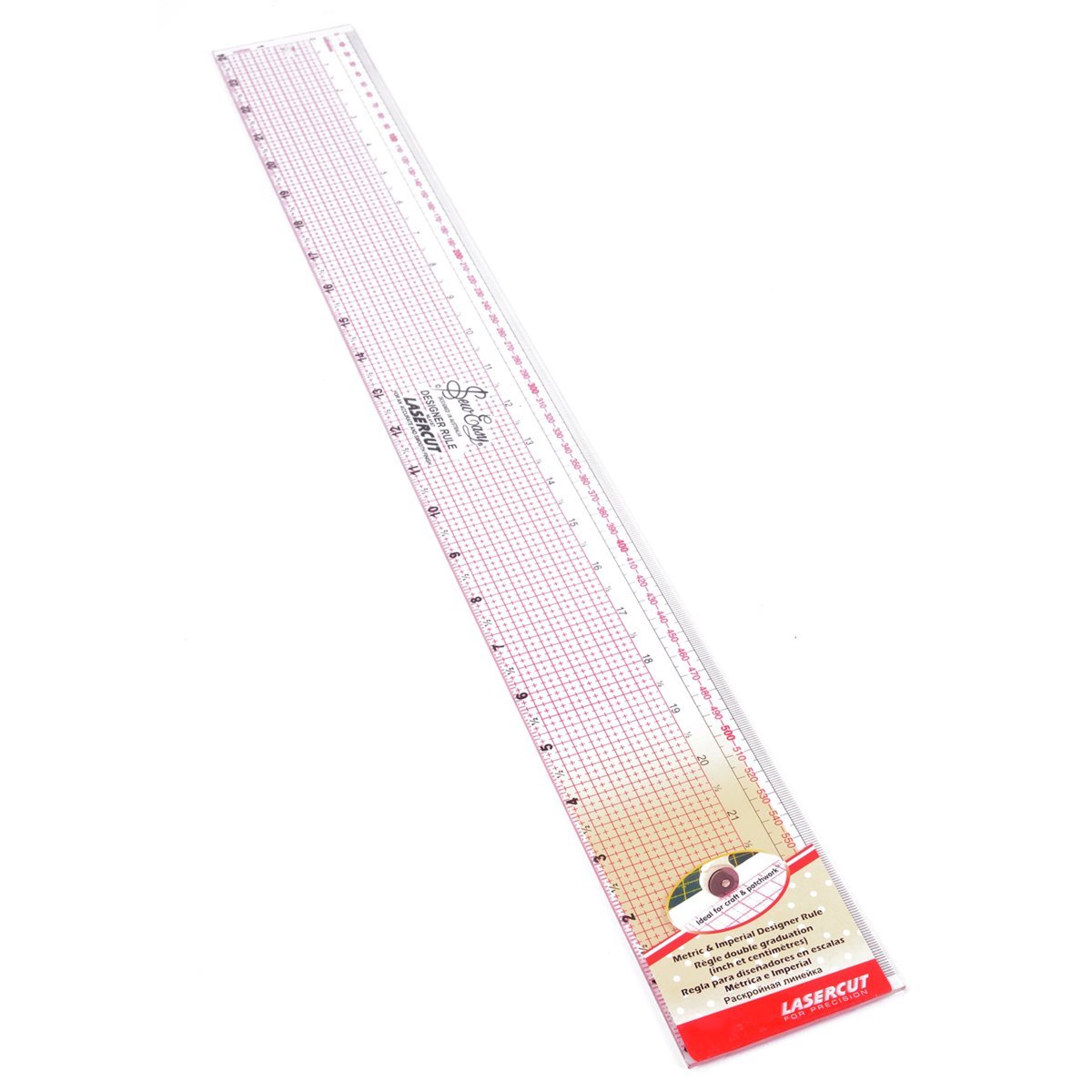 Premium Sew Easy Patchwork & Quilting Rulers Set - 24 Inch Designer Ruler with Multiple Shapes & Sizes for DIY Quilting, Sewing & Craft Projects | Perfect for Beginners & Professional Quilters