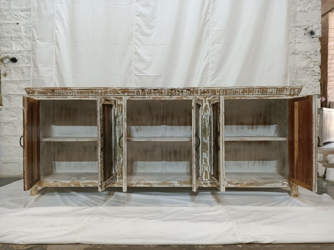 Reclaimed Timber Boat Wood X-Large Sideboard Buffet Hutch - 88.6