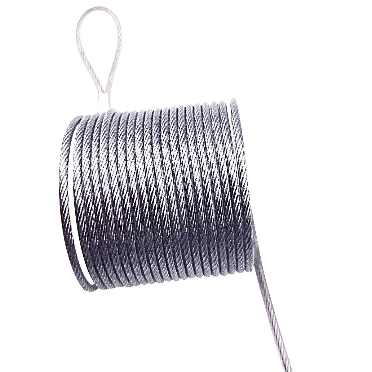 COOINS 60-Inch Safety Cable Lock - Lightweight Braided Stainless Steel Hanging Cable for Lightning Bulbs & Fixtures (120 Inch) - Secure Outdoor & Indoor Lighting, Holiday Decorations & Event Setup