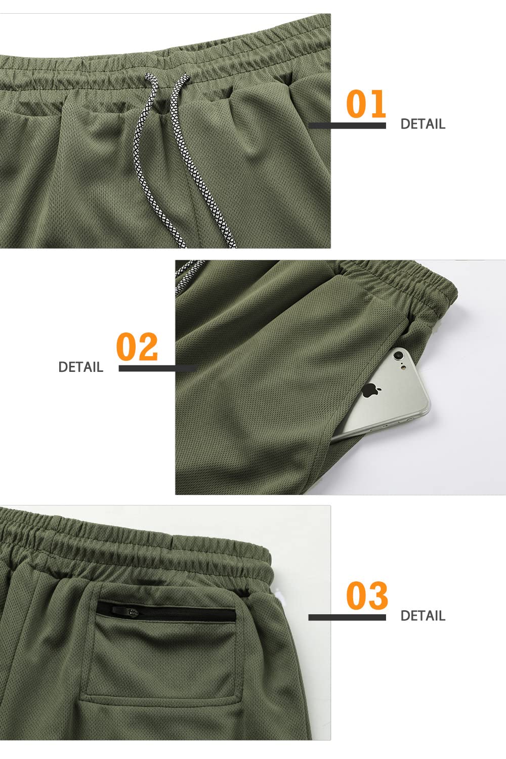 Surenow Men's 2-in-1 Running Shorts with Liner - 7