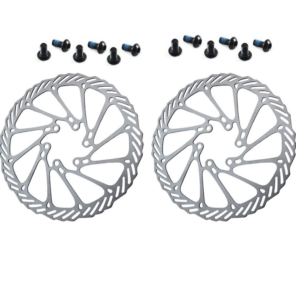 CYSKY 160mm Stainless Steel Bike Disc Brake Rotor - 6 Bolt Universal Fit for Road Bikes, Mountain Bikes, BMX & MTB (Includes 6 Screws, Black) | Perfect for Commuting, Trail Riding & Urban Cycling