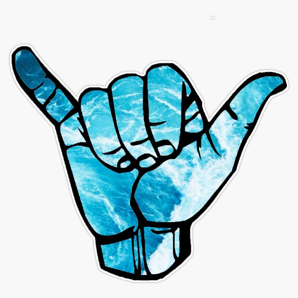Hang Loose Ocean Vinyl Waterproof Sticker - 5
