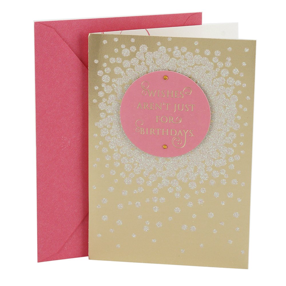 Hallmark Birthday Greeting Card with Gold Sparkles - Elegant & Shiny Design for Special Occasions - Perfect for Anniversaries, Graduations & Celebrations (0499RZB1184)