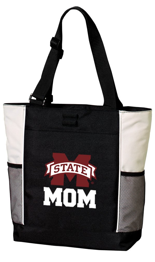 MSU Bulldogs Mom Tote Bag - Mississippi State University Themed Canvas Tote for Women - Perfect for Beach, Pool, Travel & Grocery Shopping