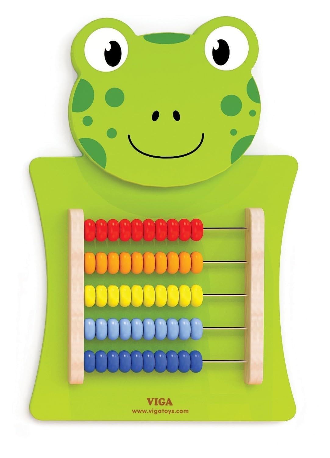 Viga Toys - 50679 - Wall Game - Abacus - Frog - Fun Educational Toy for Kids, Perfect for Preschool Learning & Playroom Decor