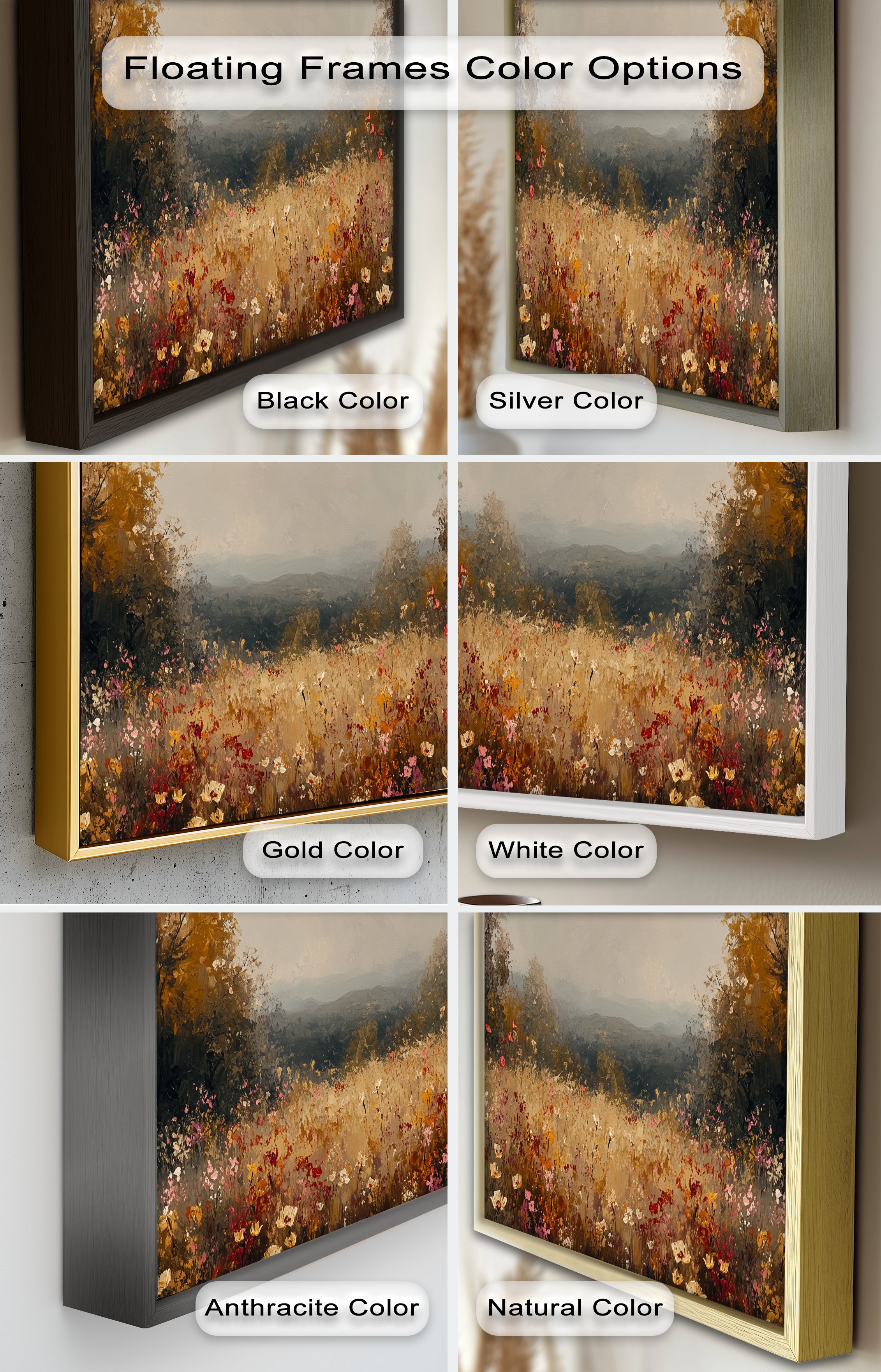 Classic Wildflower Art - Timeless Floral Oil Painting for Home Decor & Wall Art | Perfect for Living Room, Bedroom & Office
