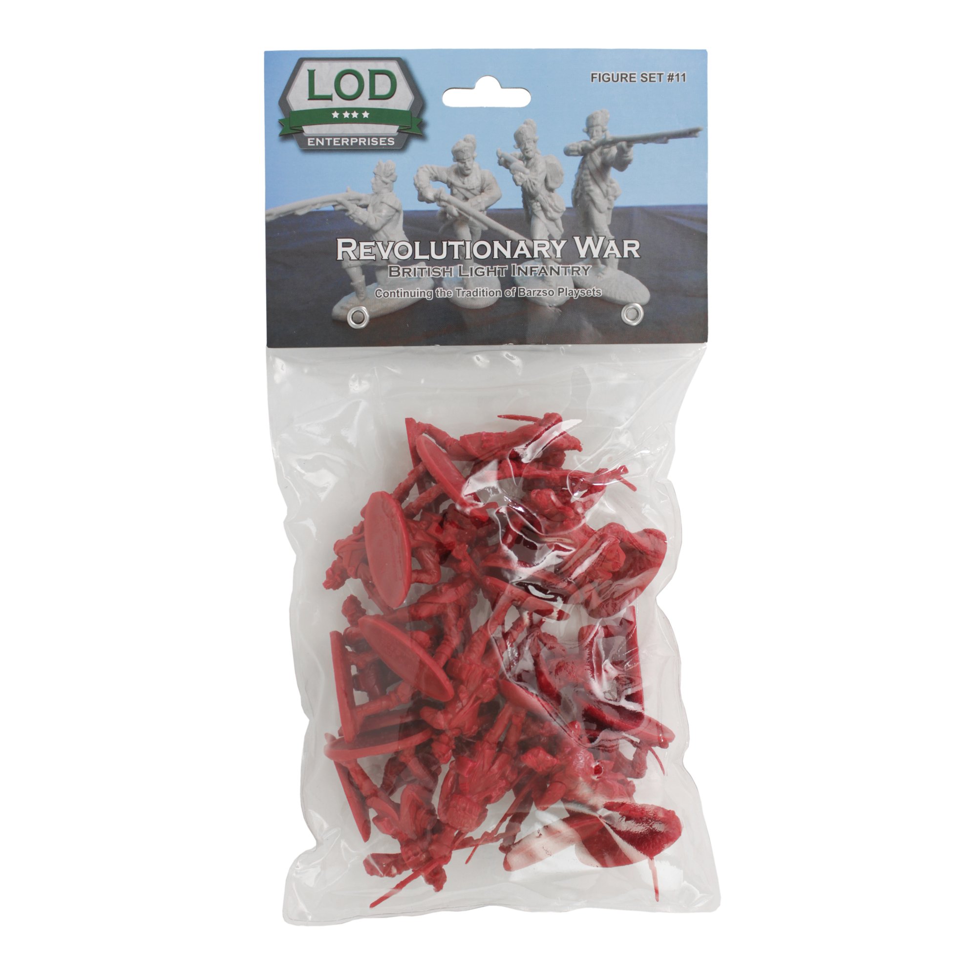 1:32 Scale Revolutionary War British Light Infantry - 16 Detailed Redcoat Soldier Figures for Historical Dioramas, Wargaming & Collectors
