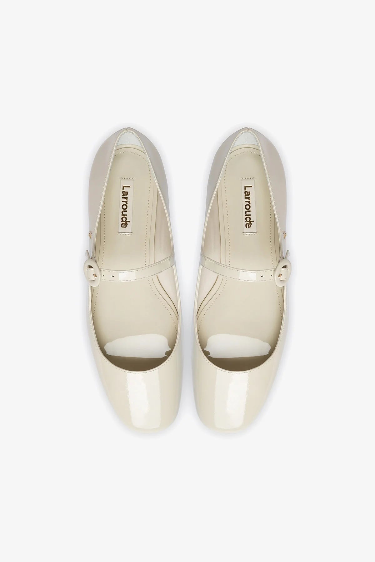 Blair Women's Ivory Patent Leather Ballet Flats - Comfortable & Stylish Shoes for Work, Office, and Casual Wear