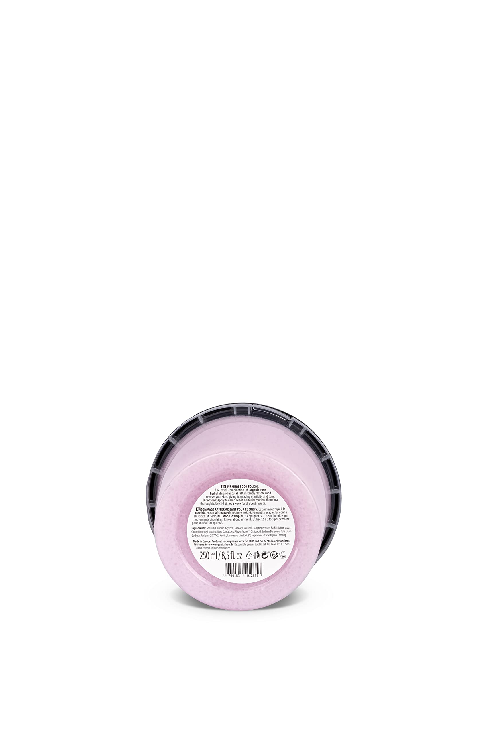 Natural Rose & Salt Body Polish Scrub - 250ml Exfoliating & Moisturizing for Smooth Skin - Perfect for Spa, Shower & Self-Care Routine