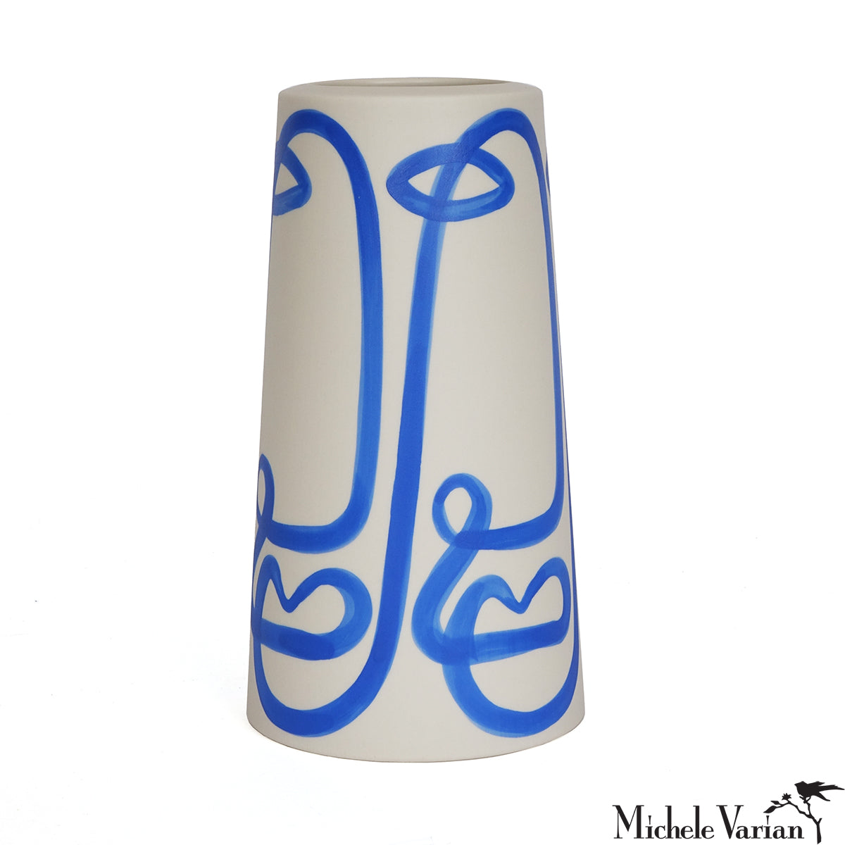 Tall Cobalt Blue Glass Vase - Elegant Home Decor for Living Room, Dining Table, Wedding Centerpiece & Gift Idea