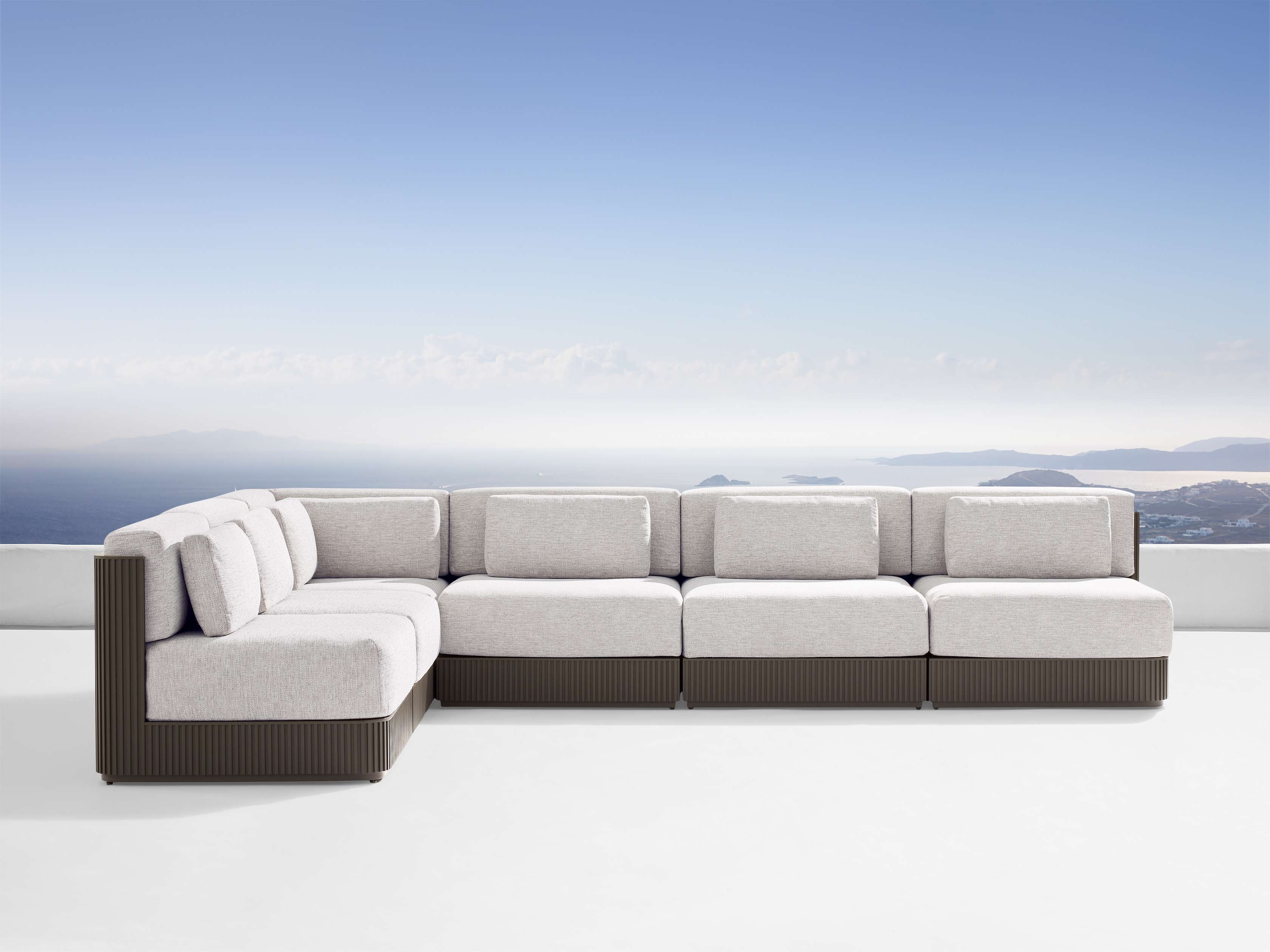 Beaumont Outdoor Aluminum 6-Piece Sectional Set - Patio Furniture for Backyard, Poolside & Garden Relaxation