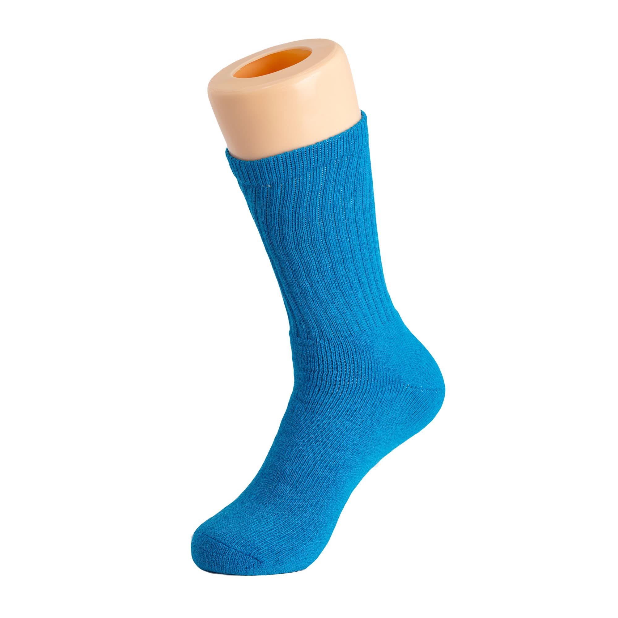 American Made Solid Cotton Cushion Crew Socks for Men - Breathable Athletic Sport Socks for Running, Gym & Everyday Comfort