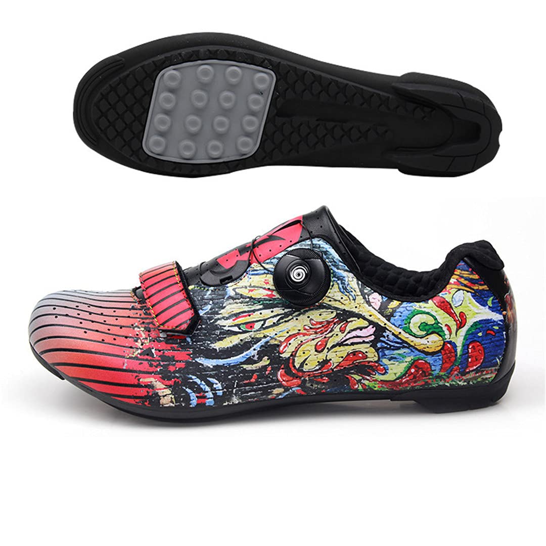 **Lock-Free Cycling Shoes for Road & Mountain Bikes - Breathable Spinning Bike Shoes with Hard Sole - Unisex Design for Men & Women - Perfect for Indoor Cycling, Spin Class & Outdoor Rides**