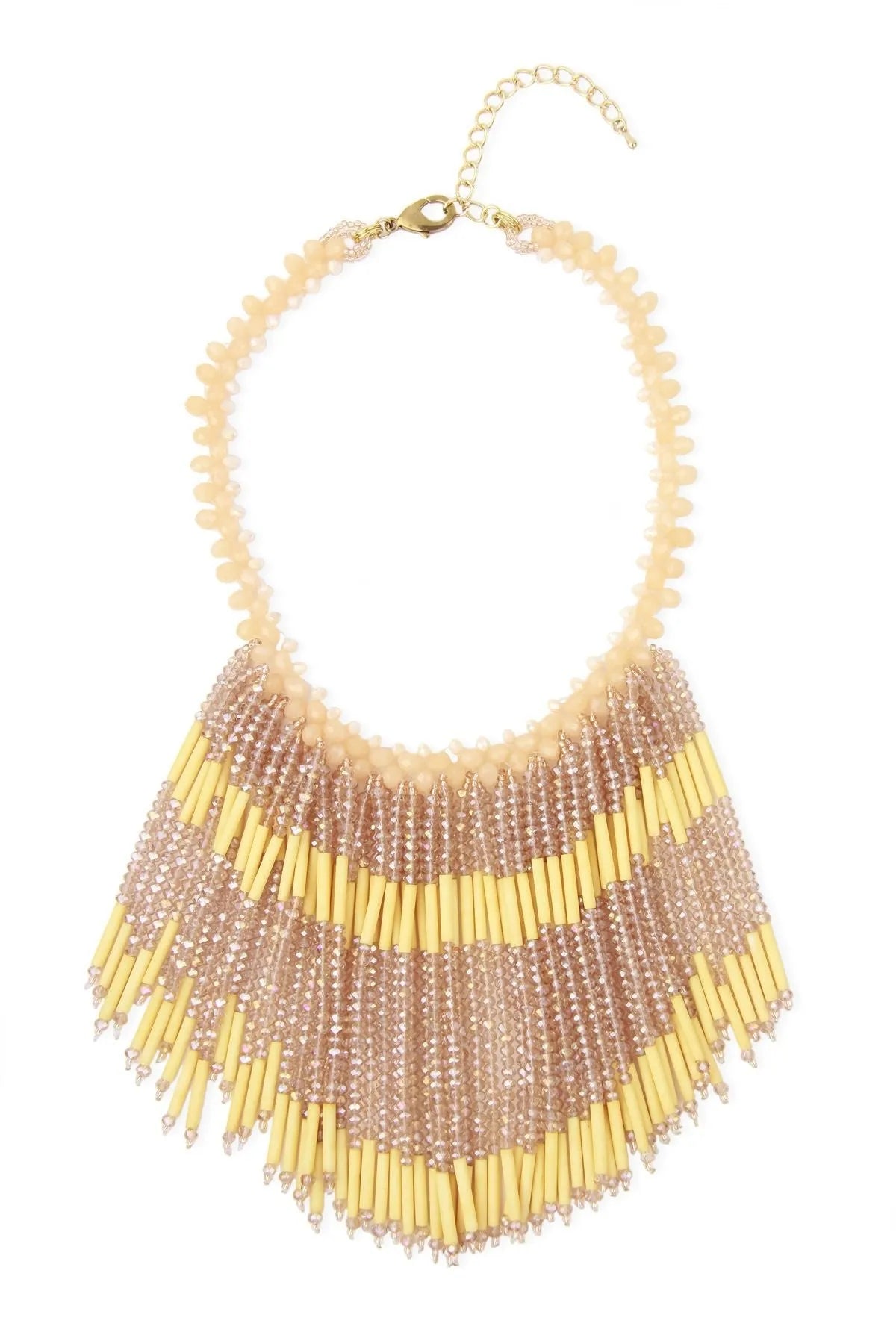 Beaded Fringe Drop Necklace - Bohemian Style Handmade Jewelry for Women - Perfect for Parties, Weddings & Festivals