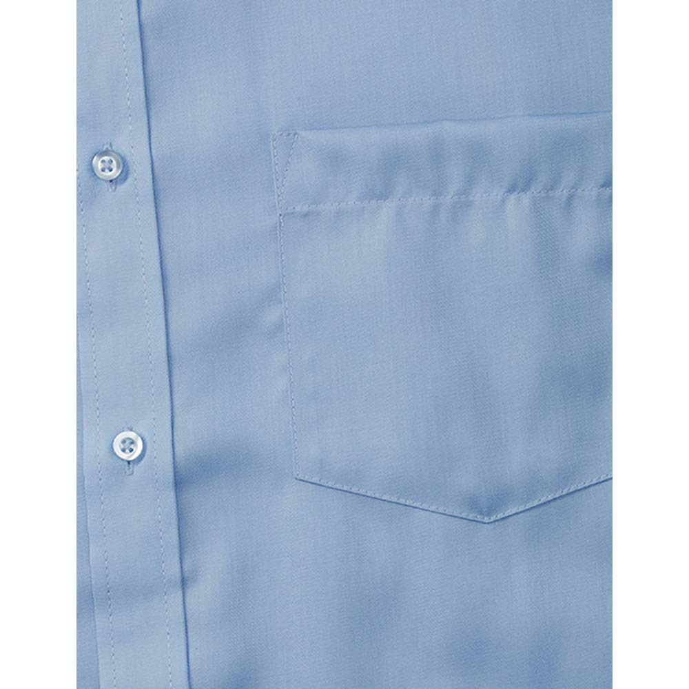 Russell Collection Men's Short Sleeve Non-Iron Dress Shirt - Comfortable & Wrinkle-Free for Office, Business Casual & Formal Occasions