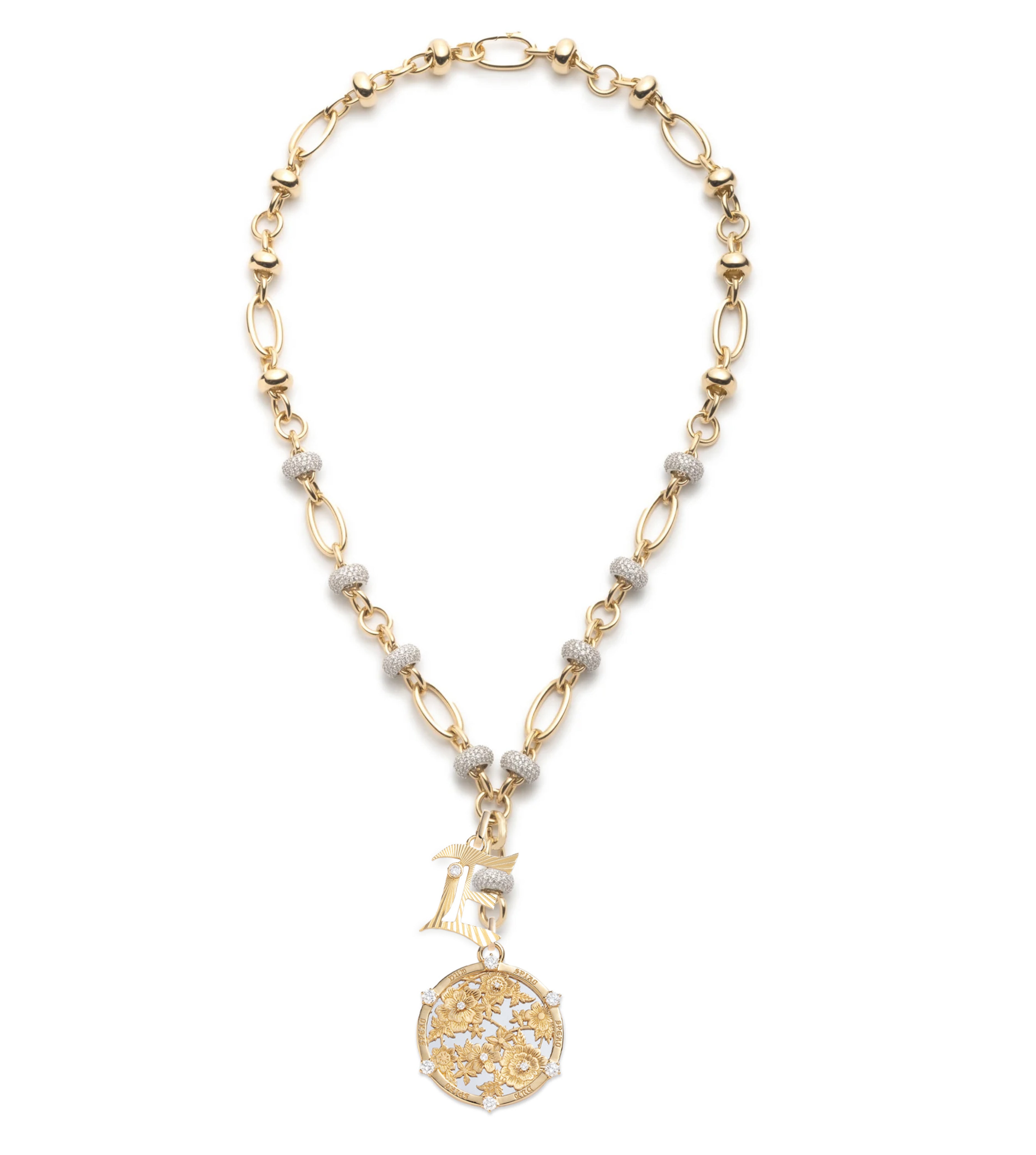 Diamond Mixed Gold Jewelry Set - Elegant & Durable Necklace & Earrings for Women | Perfect for Weddings, Parties & Special Occasions