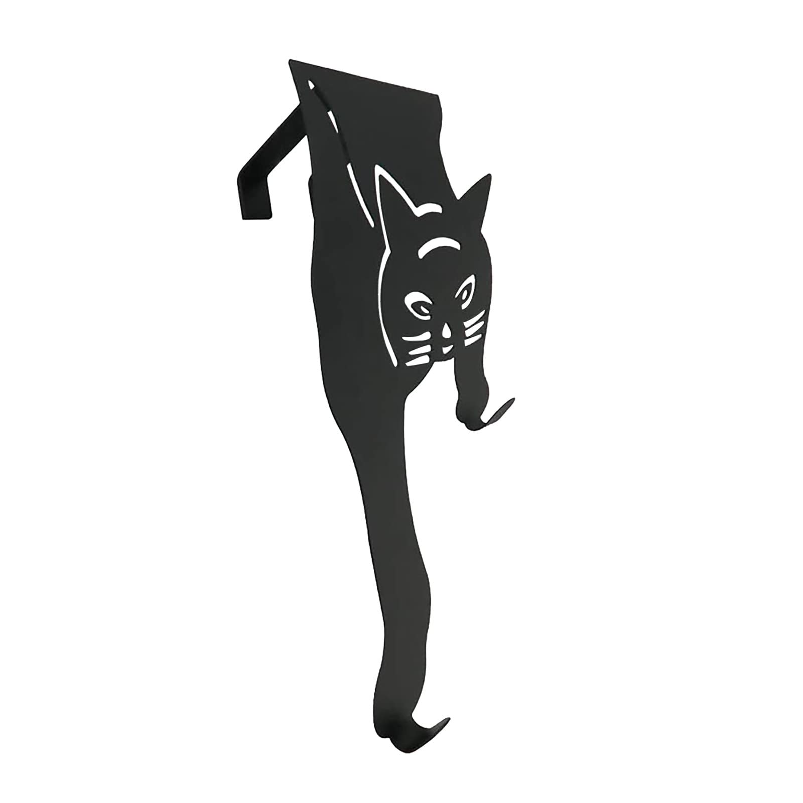 Boddenly Creative Cat-Shaped Metal Rust-Proof Door Hook - Black Coat Hanger for Blanket Storage & Home Organization - Perfect for Bedroom, Bathroom, and Closet Use