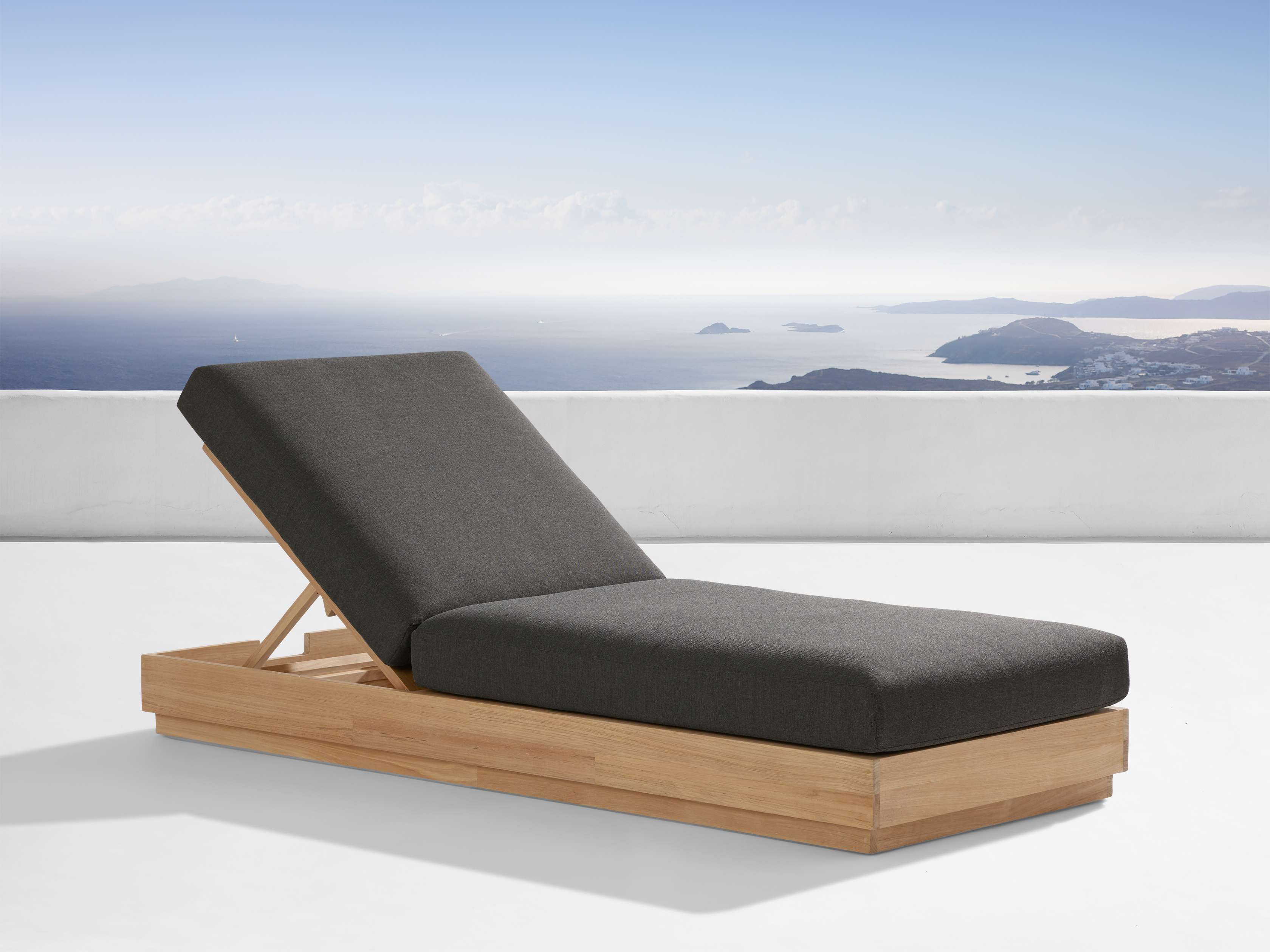Premium Bal Harbour Outdoor Teak Chaise Lounge Chair - Weather-Resistant Teak Wood Patio Furniture for Poolside, Beach, Garden & Backyard Relaxation