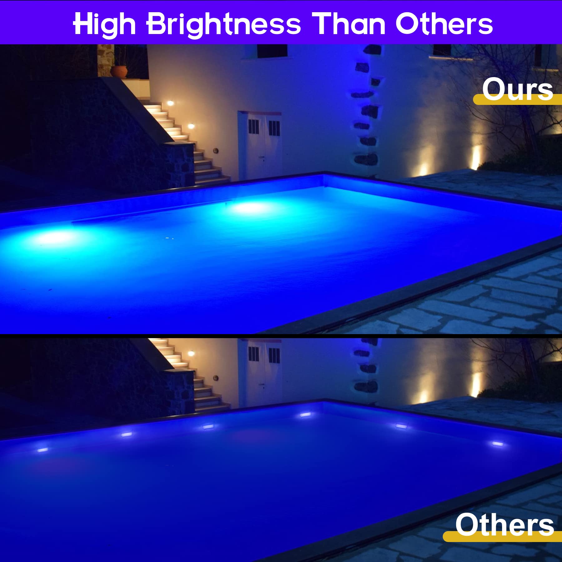 Rechargeable LED Submersible Pool Lights with Remote Control - Waterproof Underwater Magnetic Lights for Inground & Above Ground Pools - Battery Operated Floating Lights for Swimming Pools, Spas & Fountains (Perfect for Night Swimming, Pool Parties & Backyard Decor)