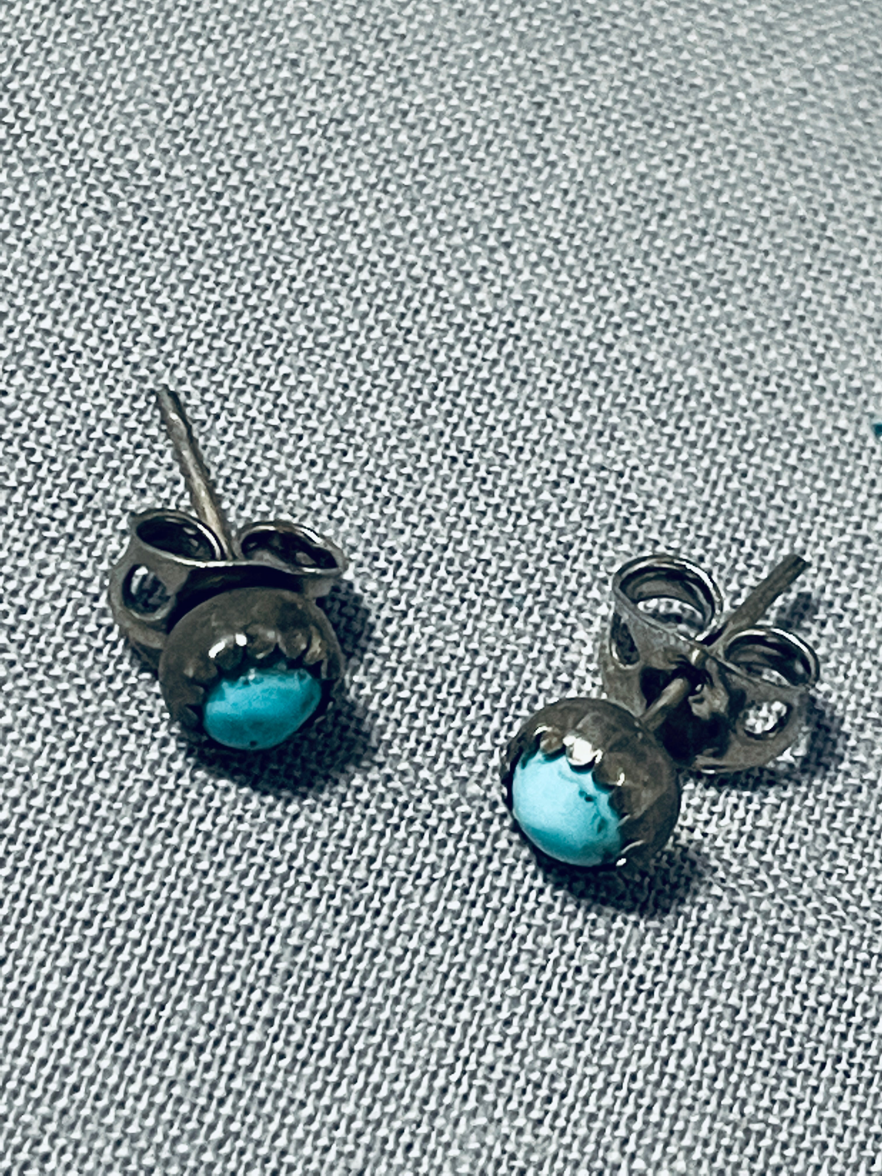 Vintage Native American Navajo Turquoise Sterling Silver Earrings for Women – Handmade Southwest Jewelry for Boho, Festival & Everyday Wear