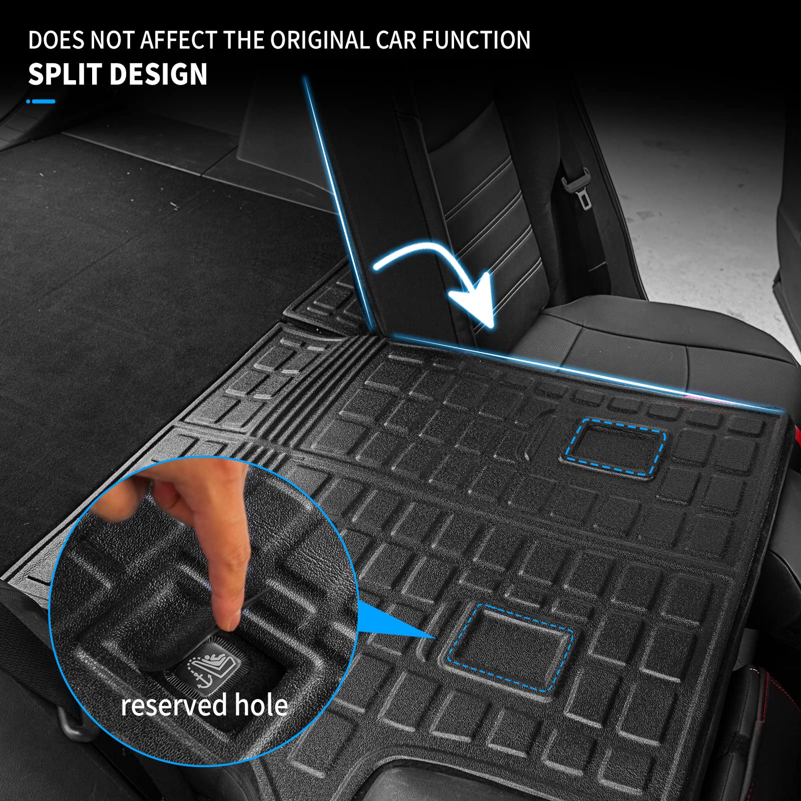 **2024 Toyota RAV4 Cargo Liner & Back Seat Cover - Heavy Duty TPE All-Weather Trunk Mat & Backrest Protector for 2019-2025 Models | Perfect for Road Trips, Camping & Pet Transport**