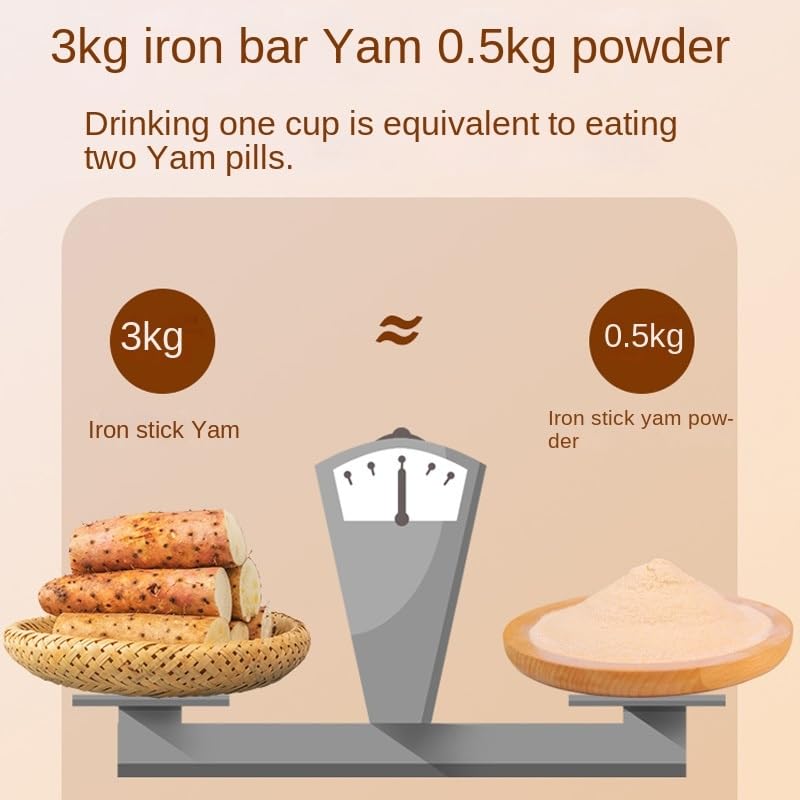 Premium Chinese Yam Powder 250g - Authentic Henan Iron Rod Yam for Cooking, Skincare & Health Benefits | Natural Raw Ingredient for Face Masks, Smoothies & Traditional Recipes