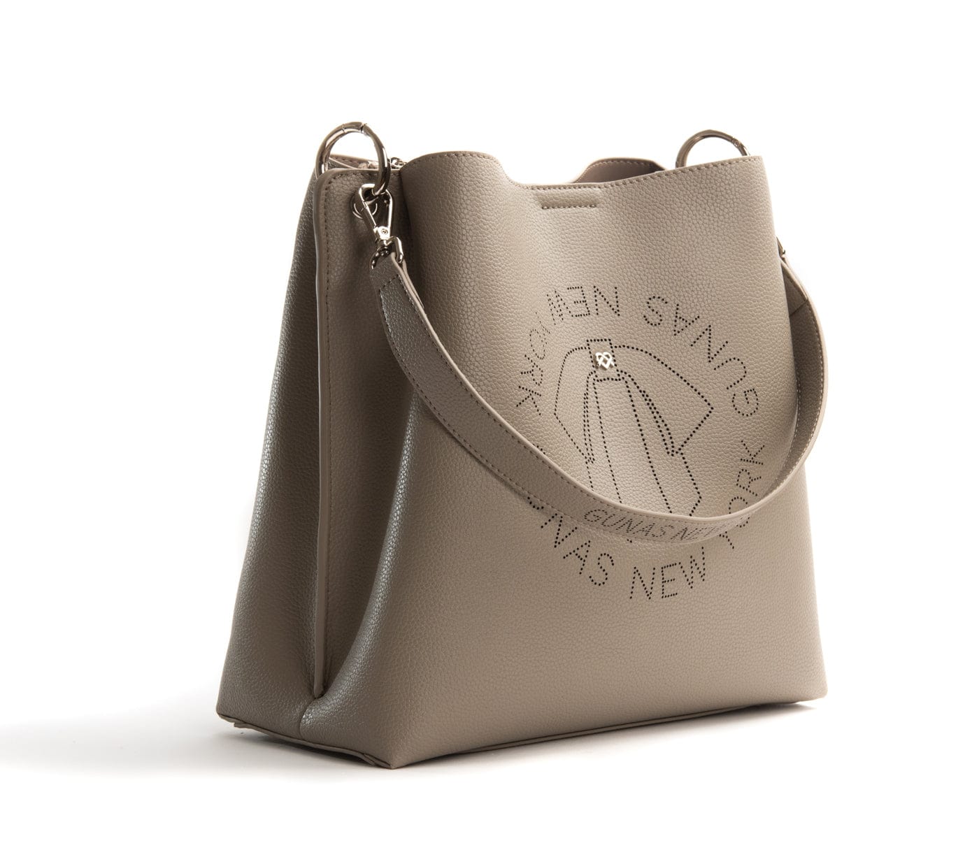 Tabitha Vegan Leather Bucket Bag for Women - Stylish Grey Crossbody Purse for Everyday Use, Work & Travel