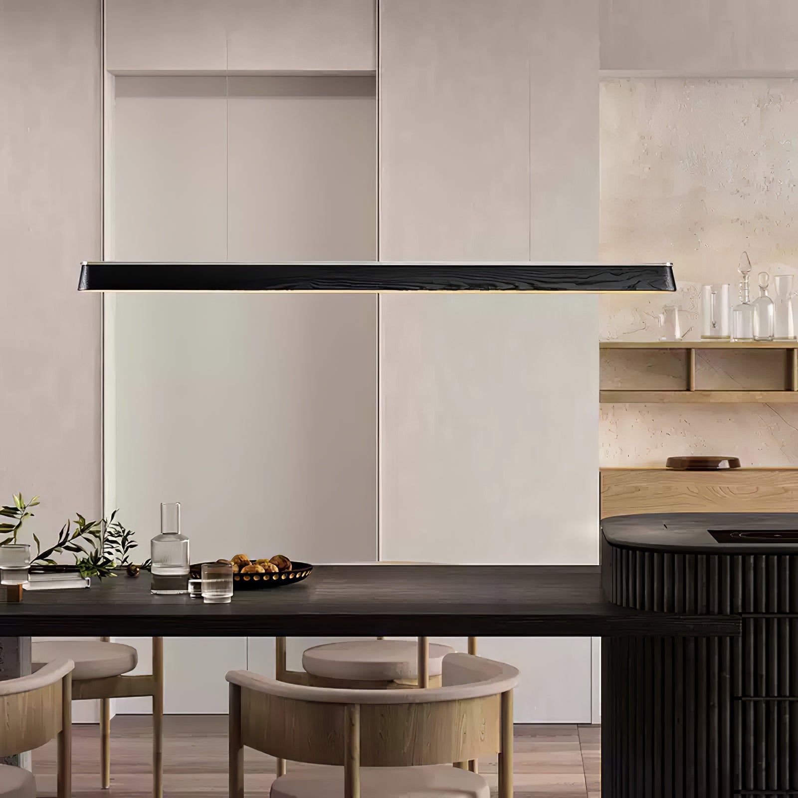Modern Eleanor Beam Pendant Lamp - Adjustable LED Hanging Light for Kitchen Island, Dining Room & Bedroom Lighting