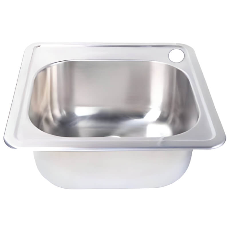 Fire Magic 15 Inch Outdoor Rated Stainless Steel Sink with Cold Water Faucet (Model 3587 + 3588) - Perfect for Patio, BBQ, and Outdoor Kitchen Setup
