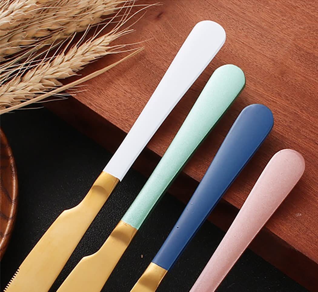24PCS Stainless Steel Silverware Flatware Cutlery Set - Rose Gold Dinner Knives, Forks, Coffee & Teaspoon for Elegant Dining, Wedding Gifts & Restaurant Tableware | Dishwasher Safe & Durable