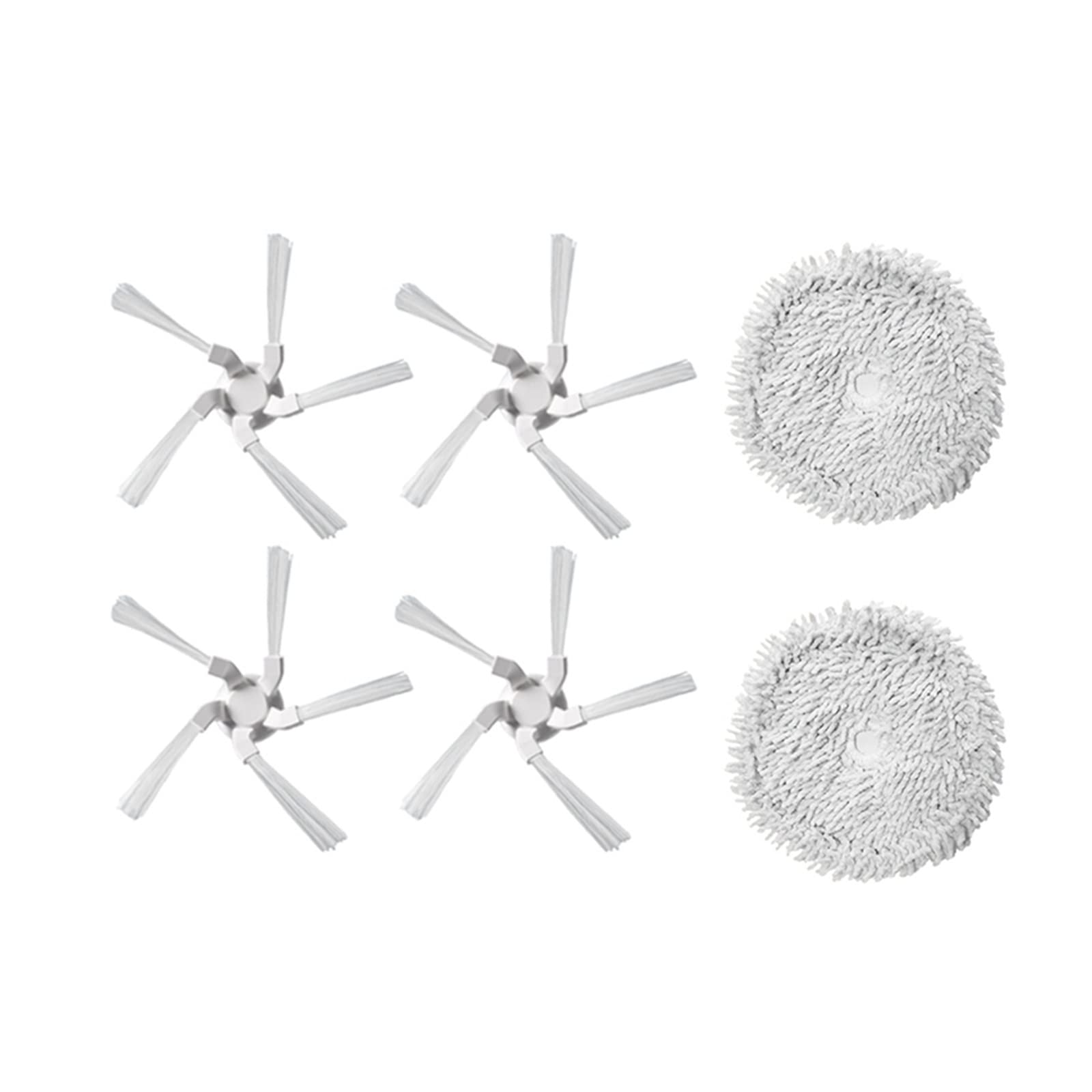 Dreame W10 Vacuum Cleaner Parts - 6Pcs Washable Mop Cloth & Side Brush for Home Cleaning