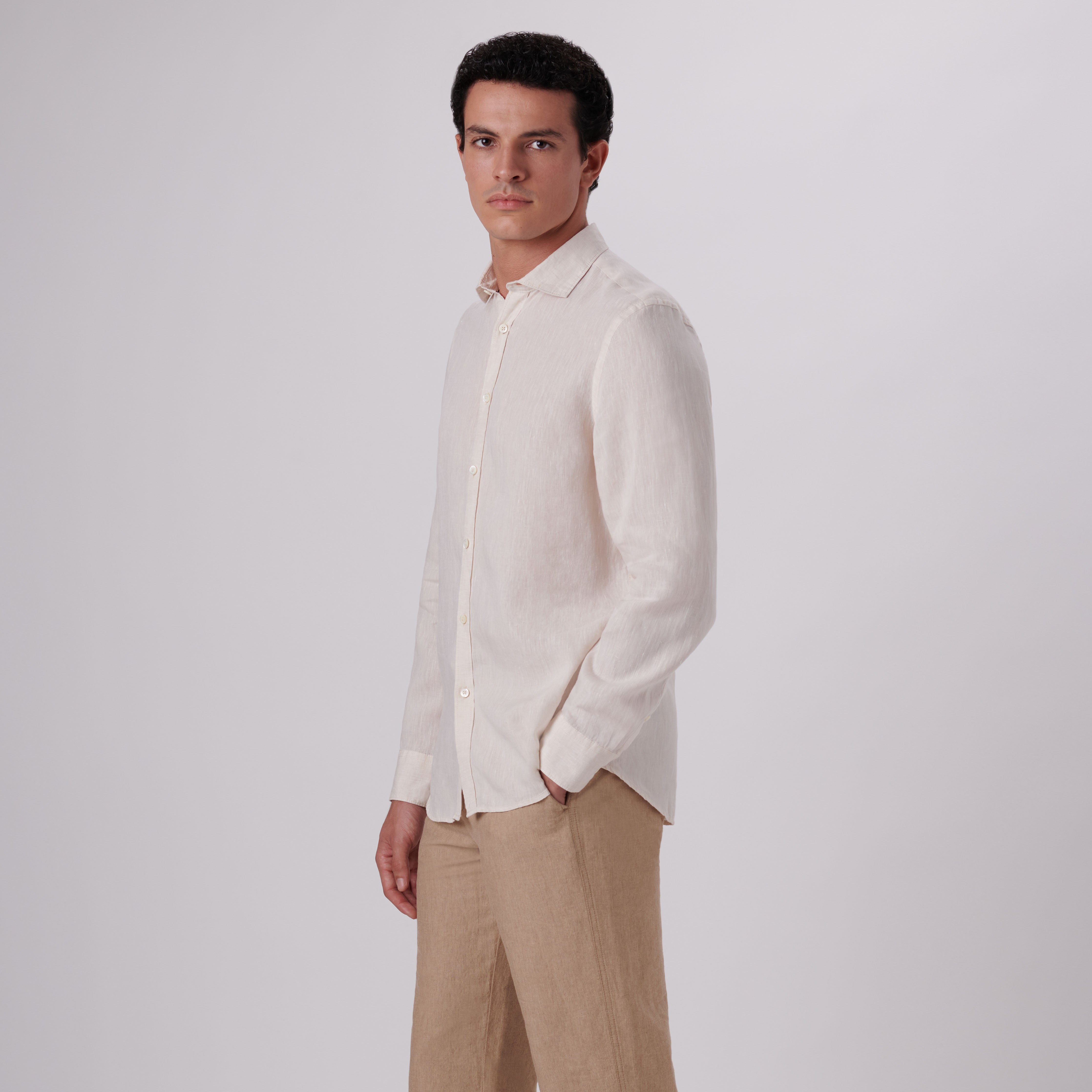Premium Axel Solid Linen Shirt for Men - Breathable & Comfortable Casual Wear - Perfect for Summer, Beach, and Office Outfits