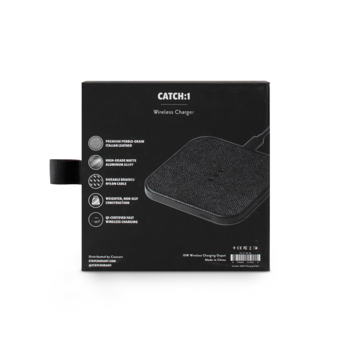 Courant CATCH:1 Wireless Charger - Fast Qi-Certified Charging Pad for iPhone, Samsung & AirPods - Perfect for Home, Office & Travel