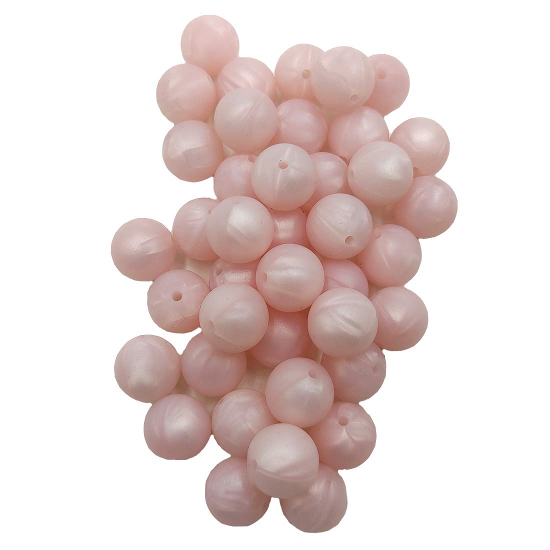YNGMEANS 50pcs 12mm Round Silicone Beads for DIY Keychains, Jewelry Making, Pens & Craft Projects - Soft Pearl Spacer Beads Kit for Handmade Gifts, Mom Lanyards & Accessories (Perfect for Scrapbooking, Party Favors & Home Decor)