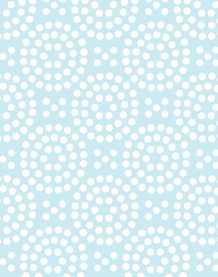 Dot Dot Wallpaper by Wallshoppe - Modern Sky Blue Peel and Stick Wallpaper for Bedroom, Nursery & Home Office Decor - Easy to Install Removable Wallpaper